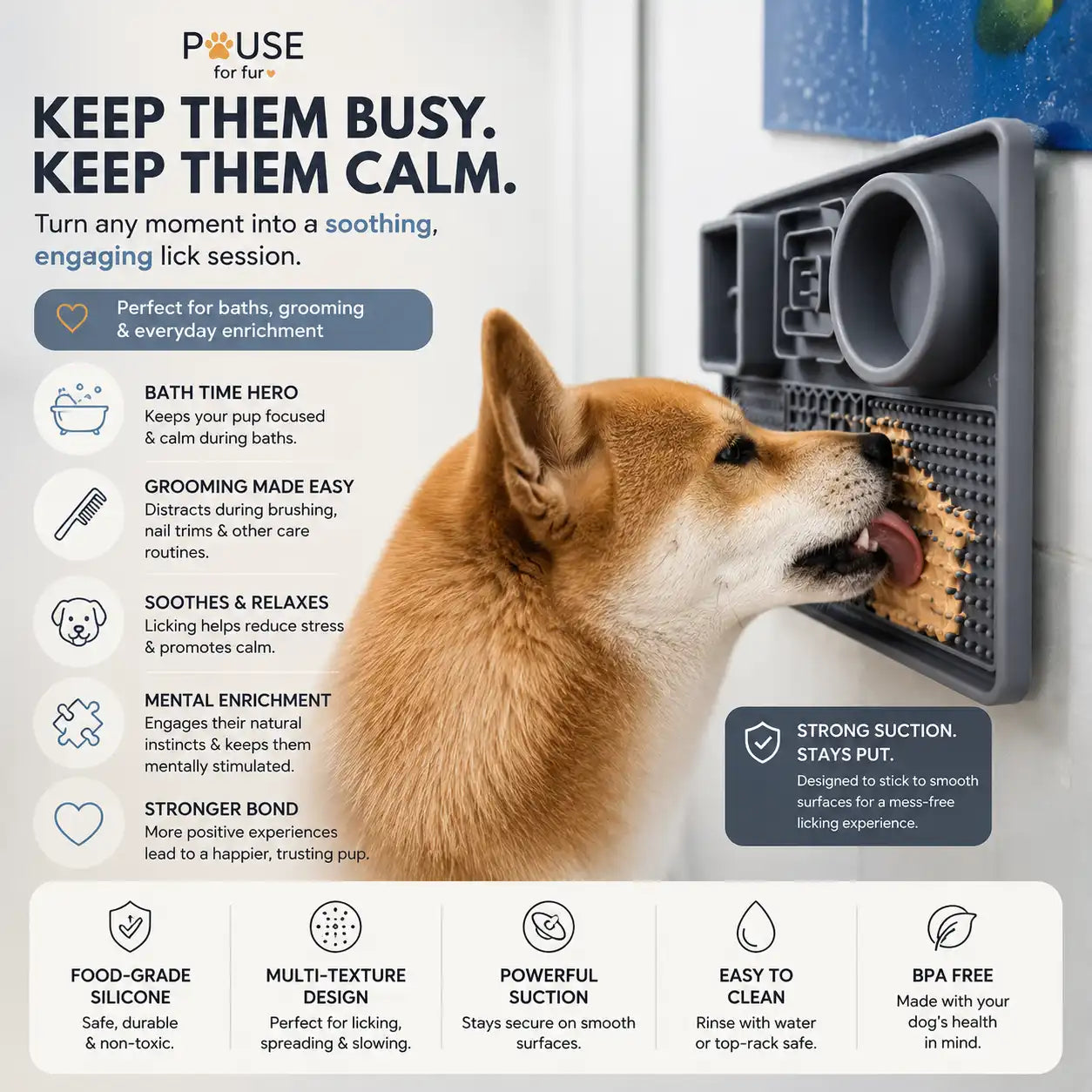 Busy Tongue Treat Mat + Free Dog Routine Bundle