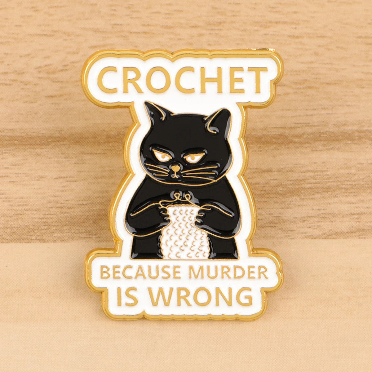 Black cat enamel pin brooch for cat lovers and gifts