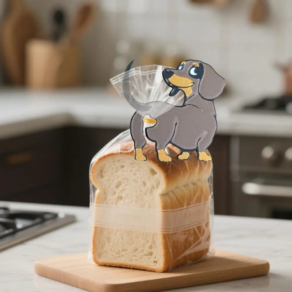 Dachshund dog food clips for kitchen bags