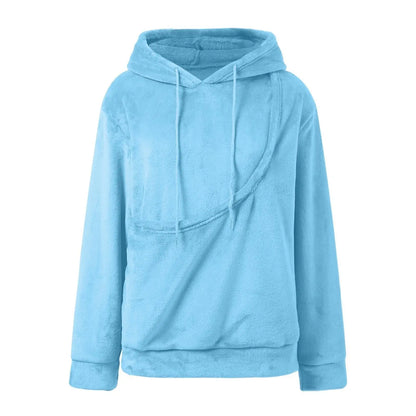 Pet carrier hoodie with pouch for cats and small dogs