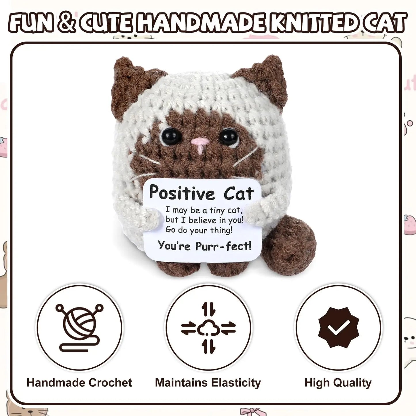Handmade crocheted cat plush gift for cat lovers