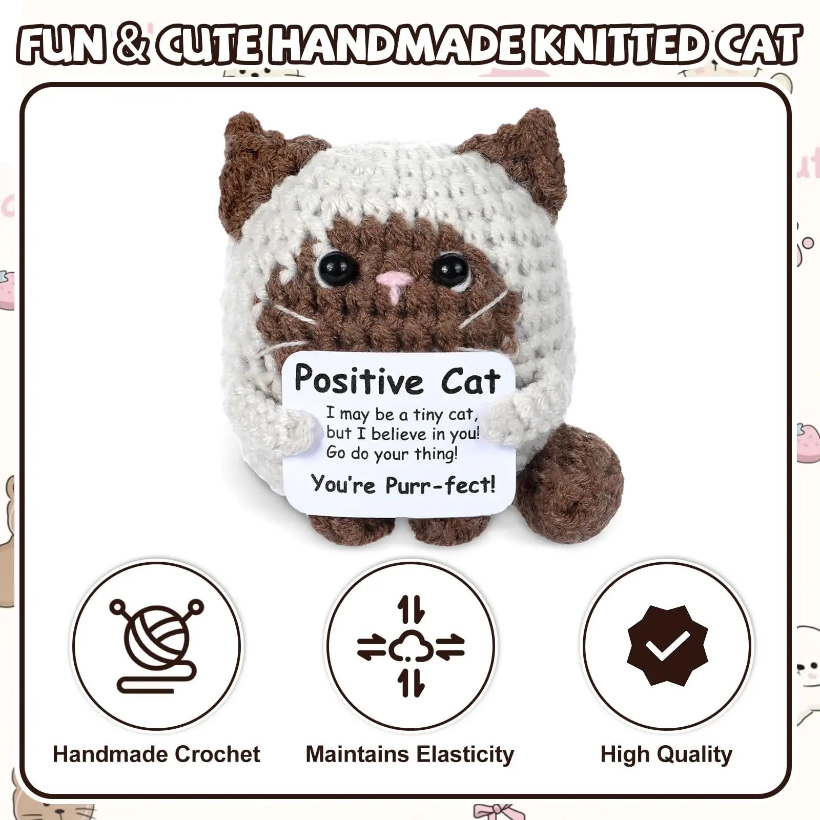 Handmade crocheted cat plush gift for cat lovers