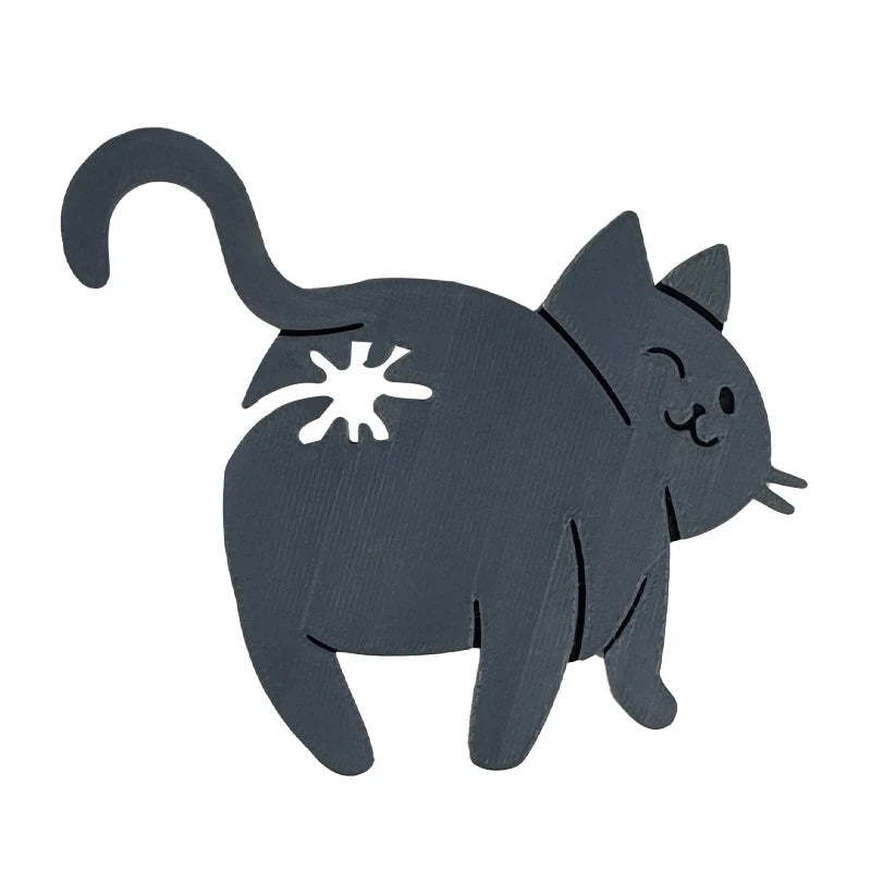Set of two 3D cat butt bag clips for sealing bread and