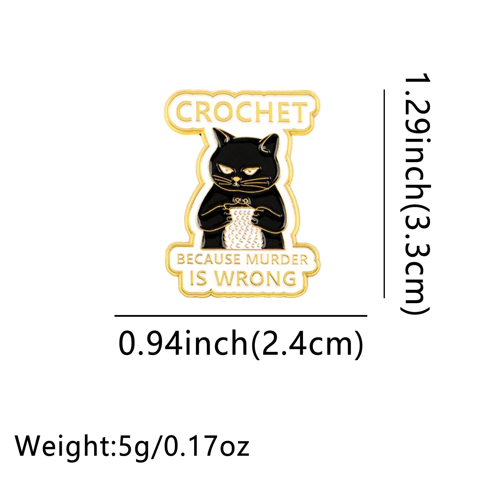 Black cat enamel pin brooch for cat lovers and gifts