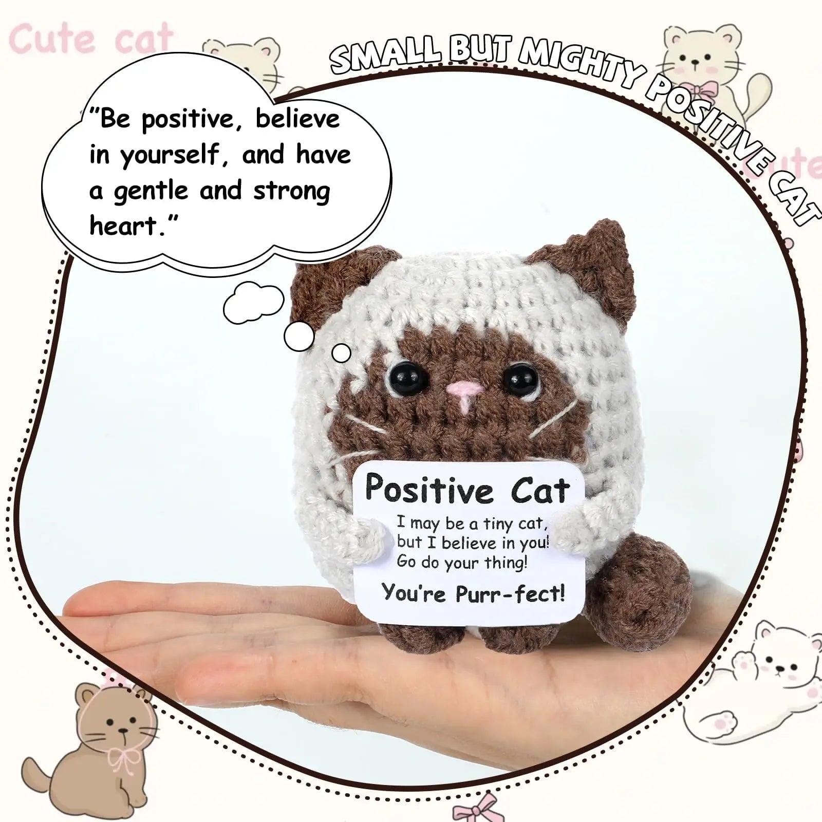 Handmade crocheted cat plush gift for cat lovers