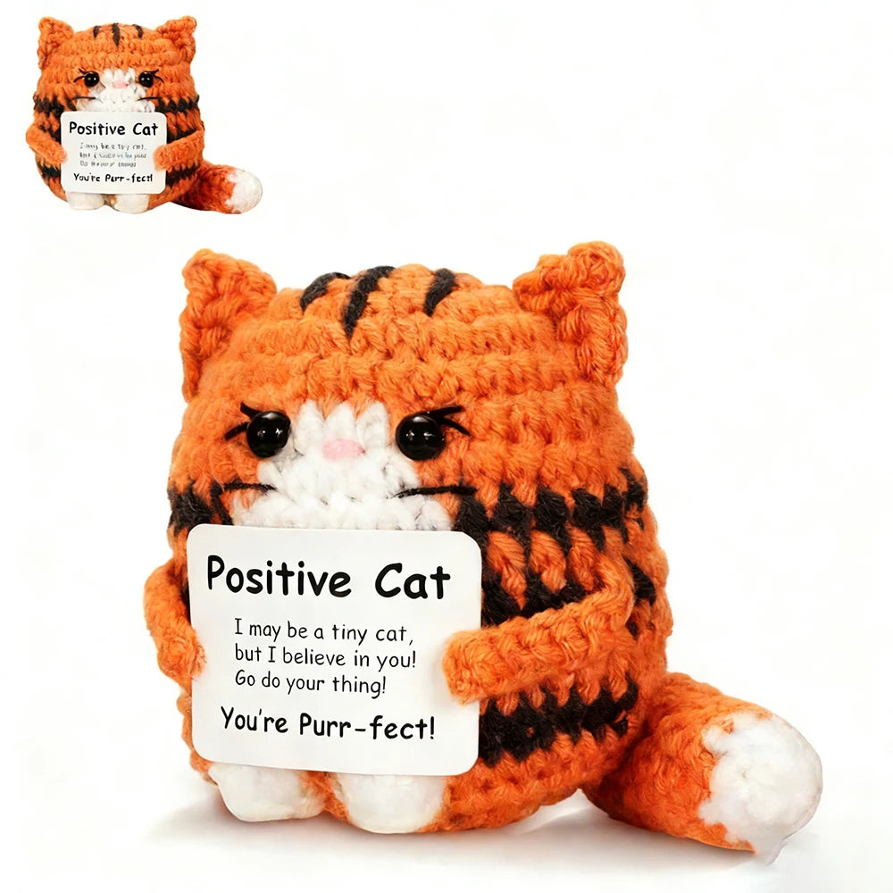 Handmade crocheted cat plush gift for cat lovers