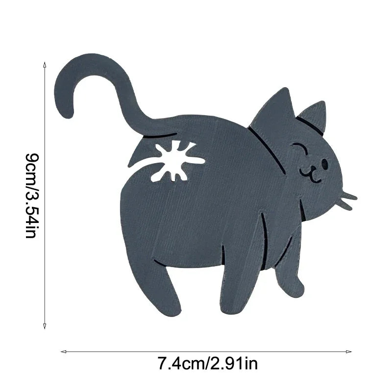 Set of two 3D cat butt bag clips for sealing bread and