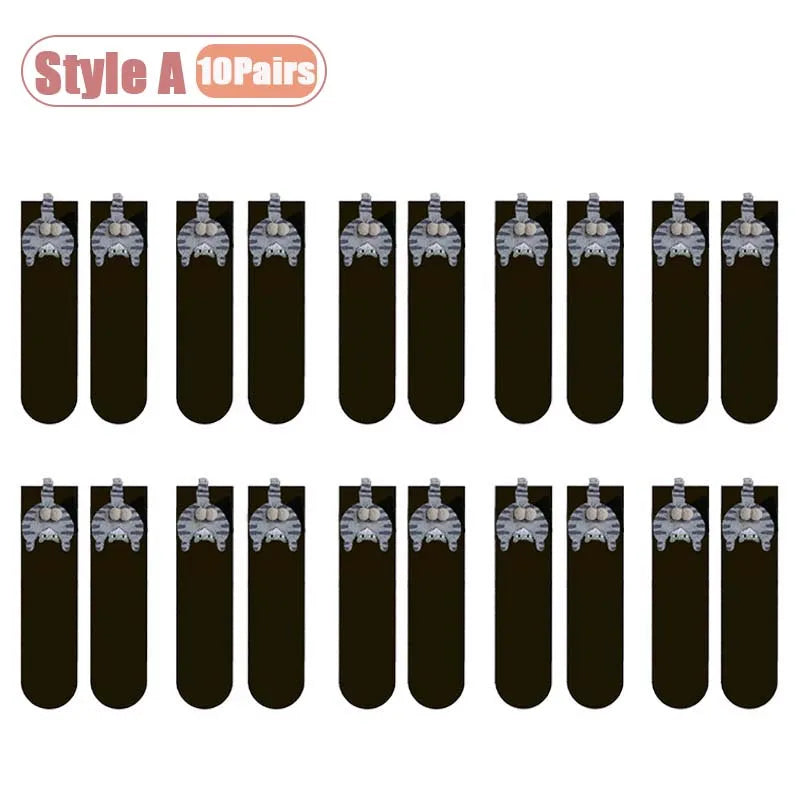 Cartoon cat and egg mid-calf socks for women in white and black