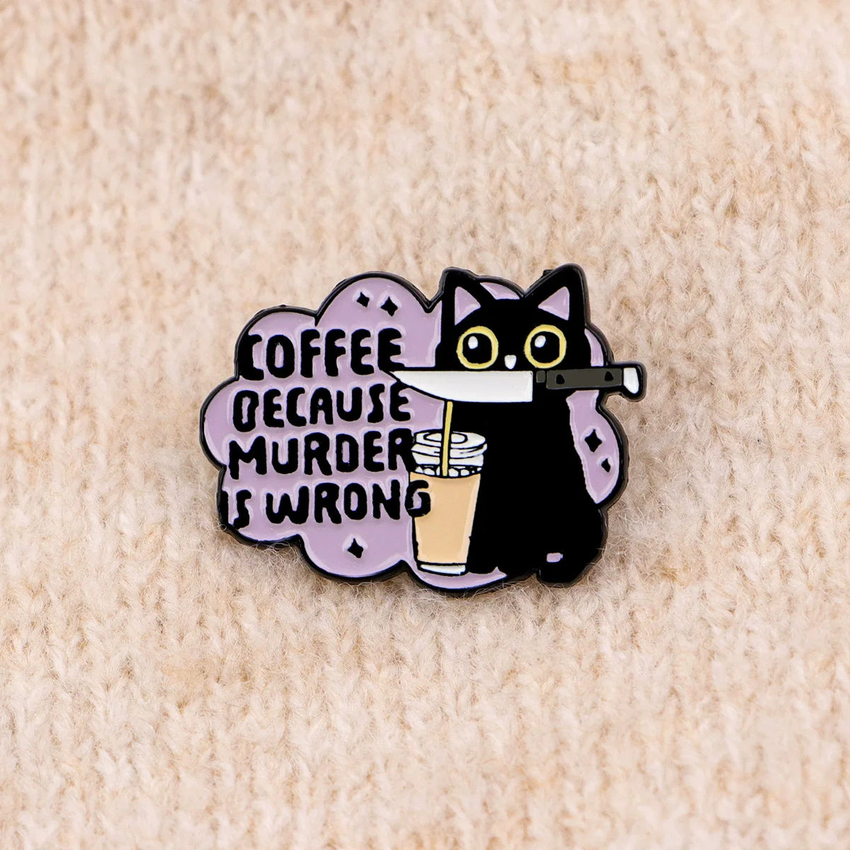 Cute cat enamel pin brooch for jackets bags or cat lover gifts