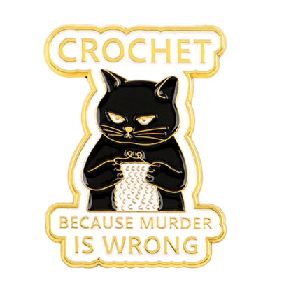 Black cat enamel pin brooch for cat lovers and gifts