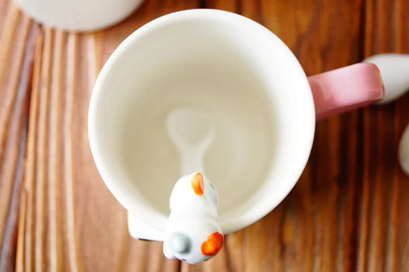Ceramic cat hanging spoon for coffee mugs