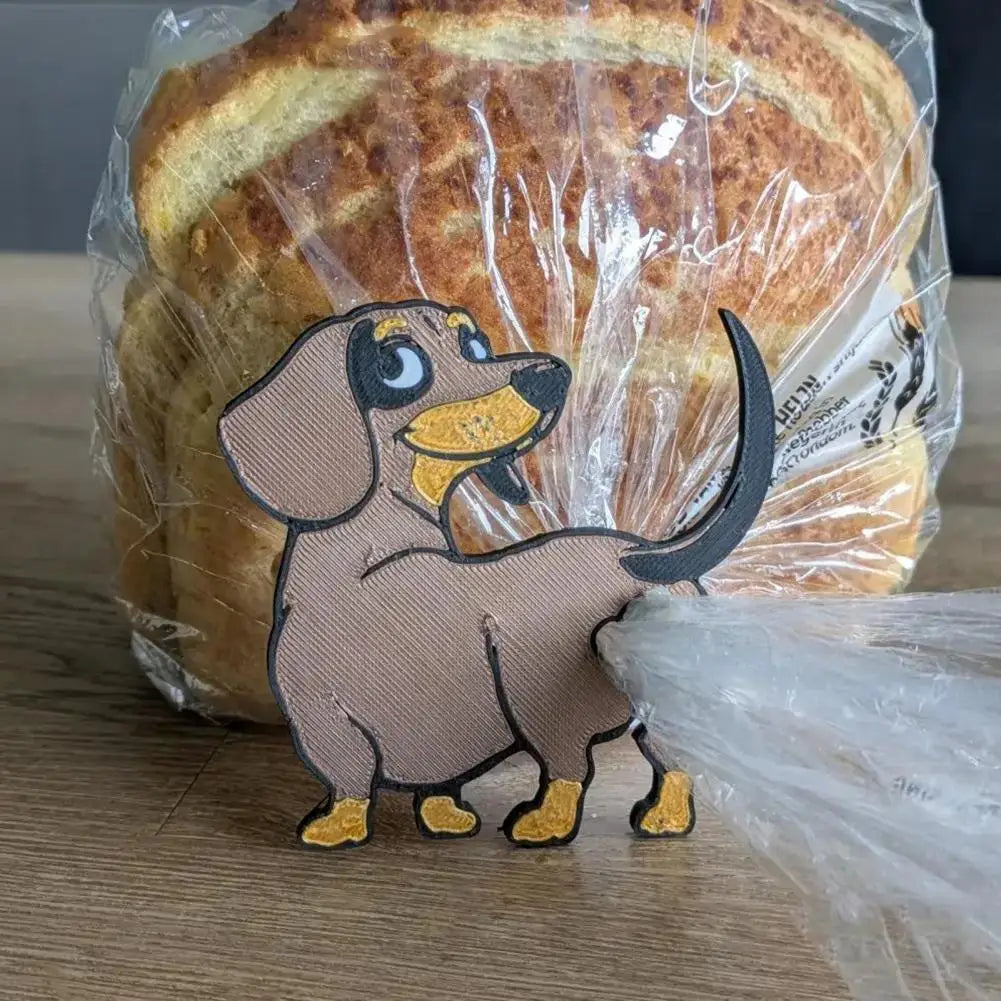 Dachshund dog food clips for kitchen bags