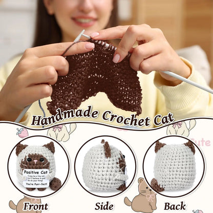 Handmade crocheted cat plush gift for cat lovers