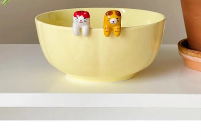 Ceramic cat hanging spoon for coffee mugs