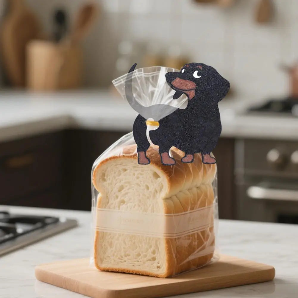 Dachshund dog food clips for kitchen bags