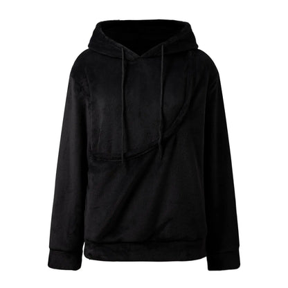 Pet carrier hoodie with pouch for cats and small dogs